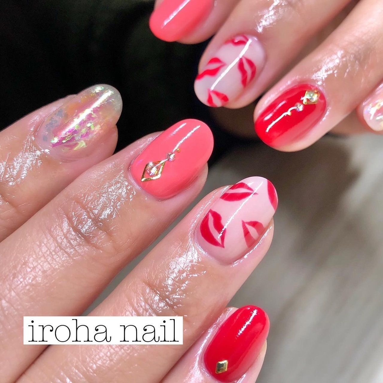 春 夏 オールシーズン バレンタイン ハンド Iroha Nail Neのネイルデザイン No ネイルブック