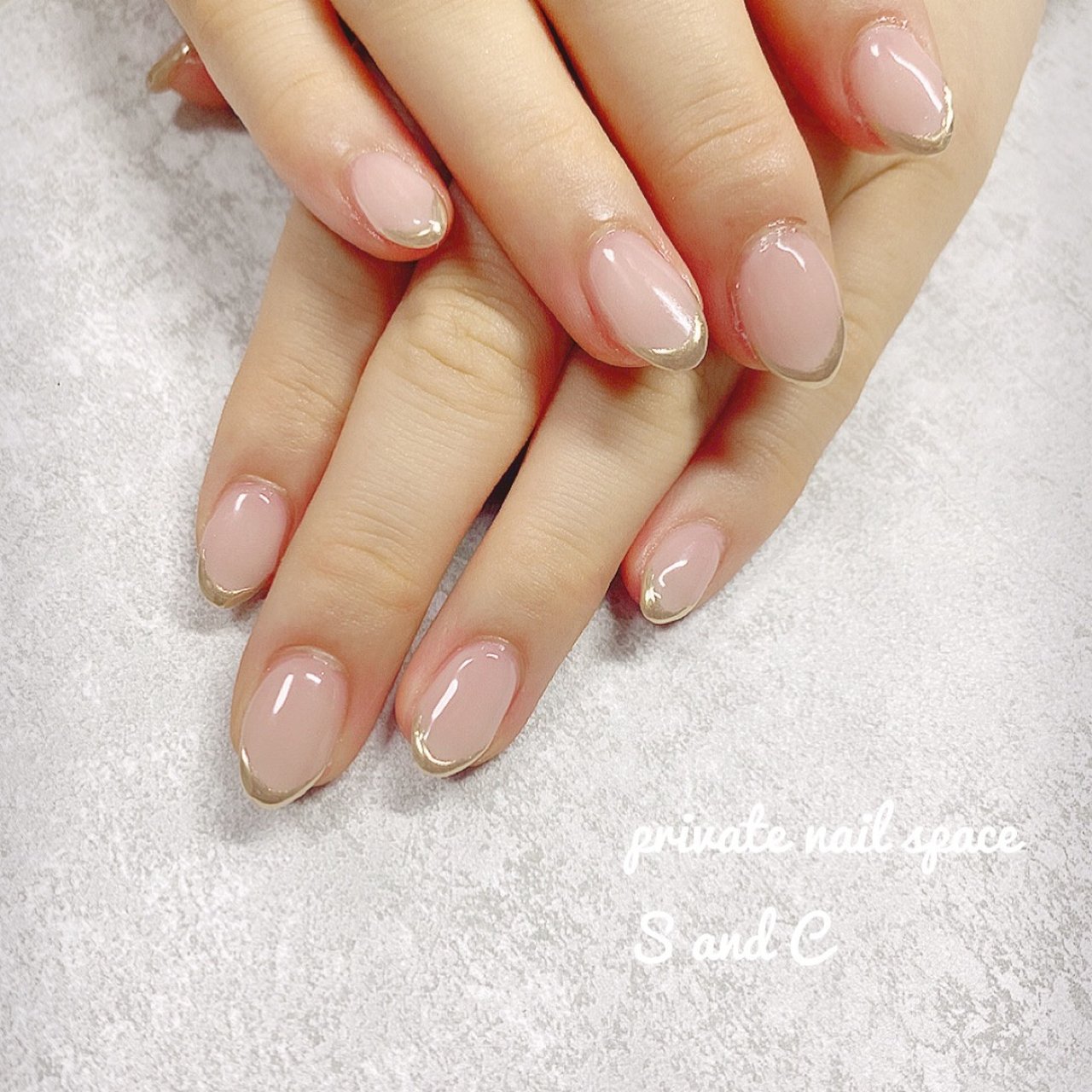 オールシーズン オフィス パーティー ハンド フレンチ Private Nail Space S And Cのネイル デザイン No ネイルブック