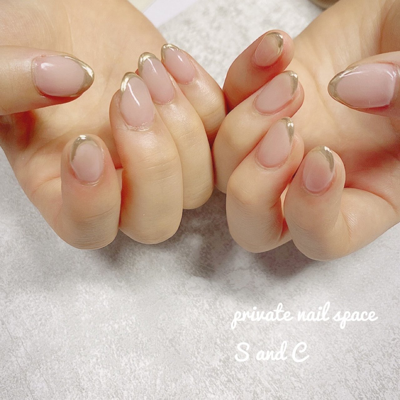 オールシーズン オフィス パーティー ハンド フレンチ Private Nail Space S And Cのネイル デザイン No ネイルブック