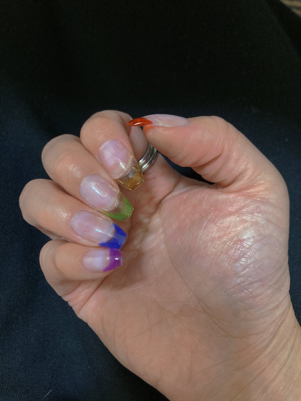 夏 ライブ デート ハンド フレンチ ドンちゃんのネイルデザイン No ネイルブック