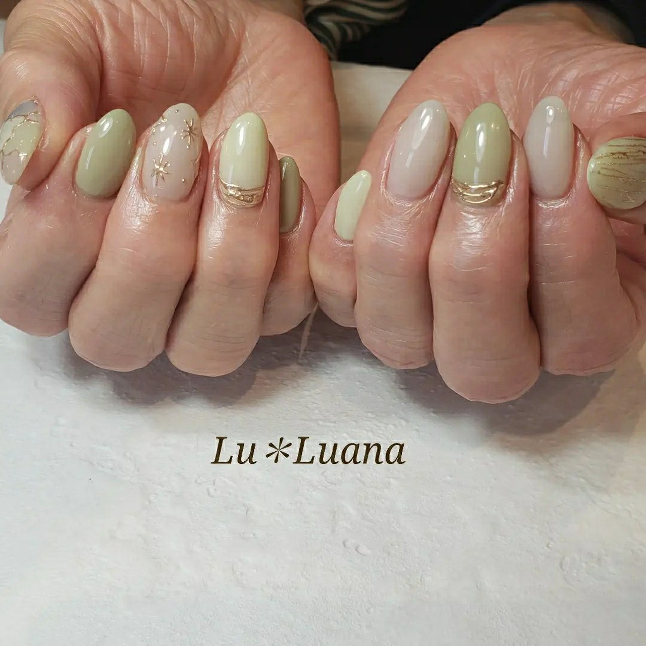 春 夏 ハンド エスニック ミラー ネイルサロンルアナのネイルデザイン No ネイルブック