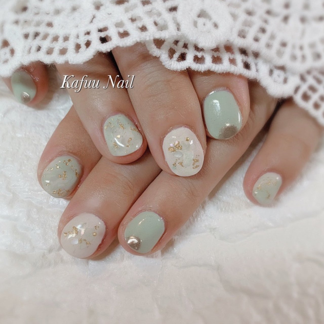 春 夏 ハンド シェル ニュアンス Kafuu Nail カフーネイル のネイルデザイン No ネイルブック