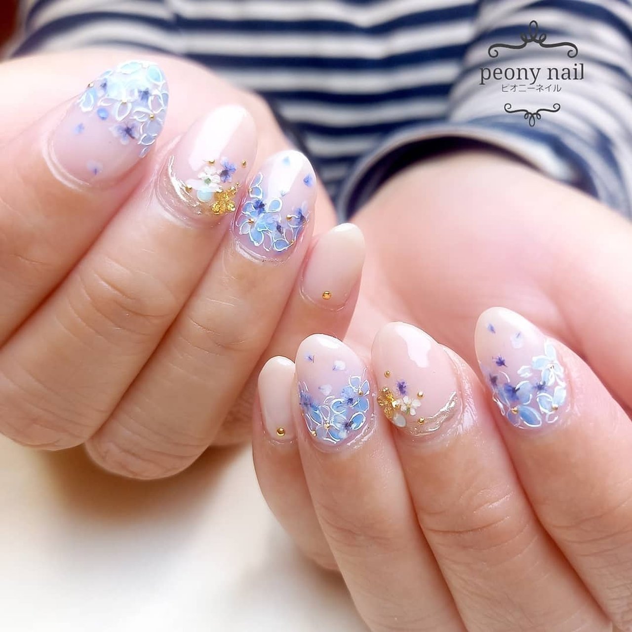 夏 梅雨 七夕 海 ハンド Peony Nail ピオニーネイル横浜のネイルデザイン No ネイルブック