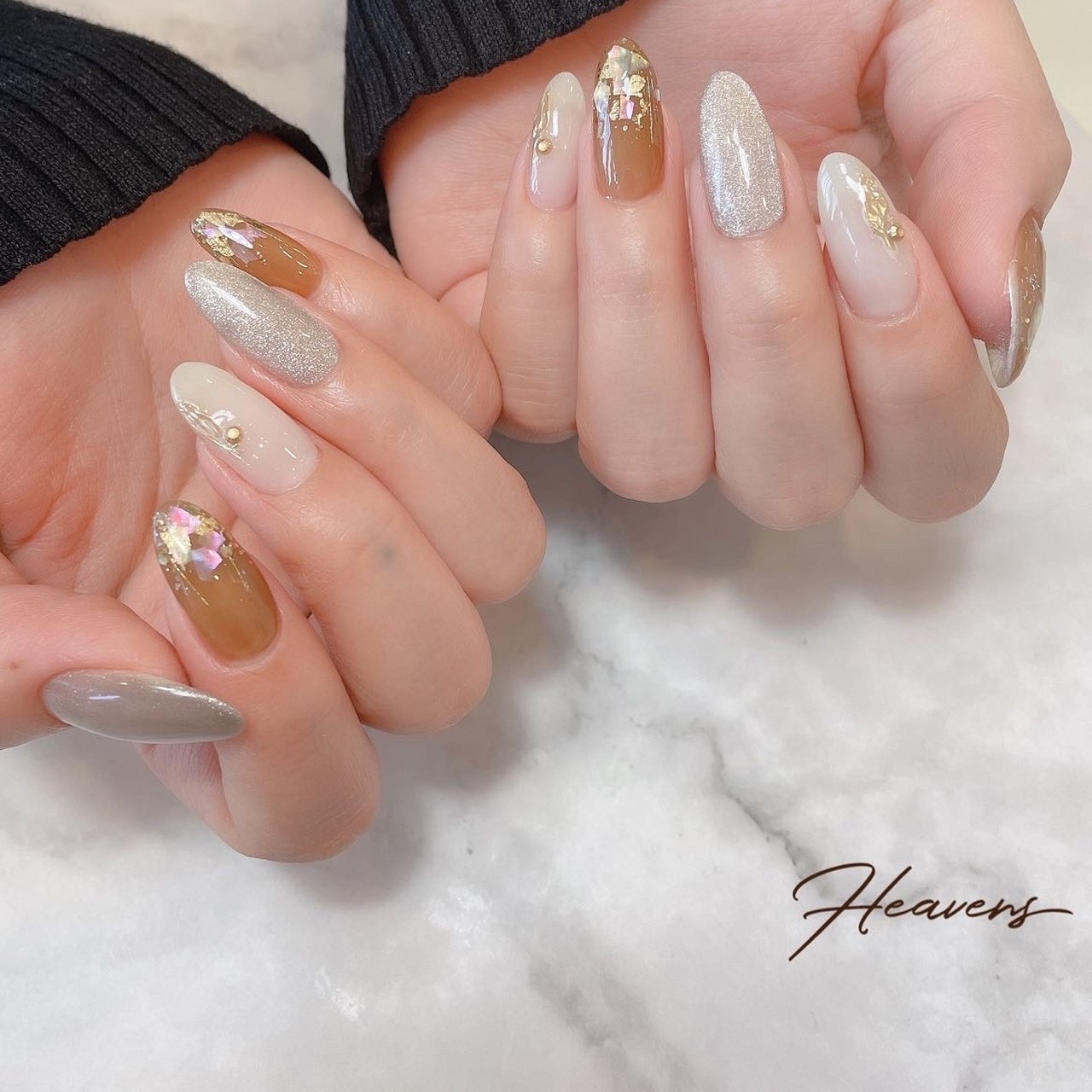 春/夏/オールシーズン/ハンド/ラメ - nailsalon_heavensのネイル