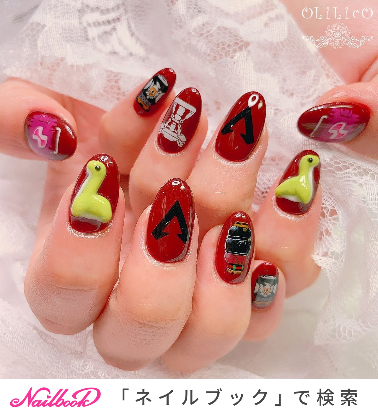 ワンカラー/痛ネイル/キャラクター/3D - OLiLicO（オリリコ）のネイル