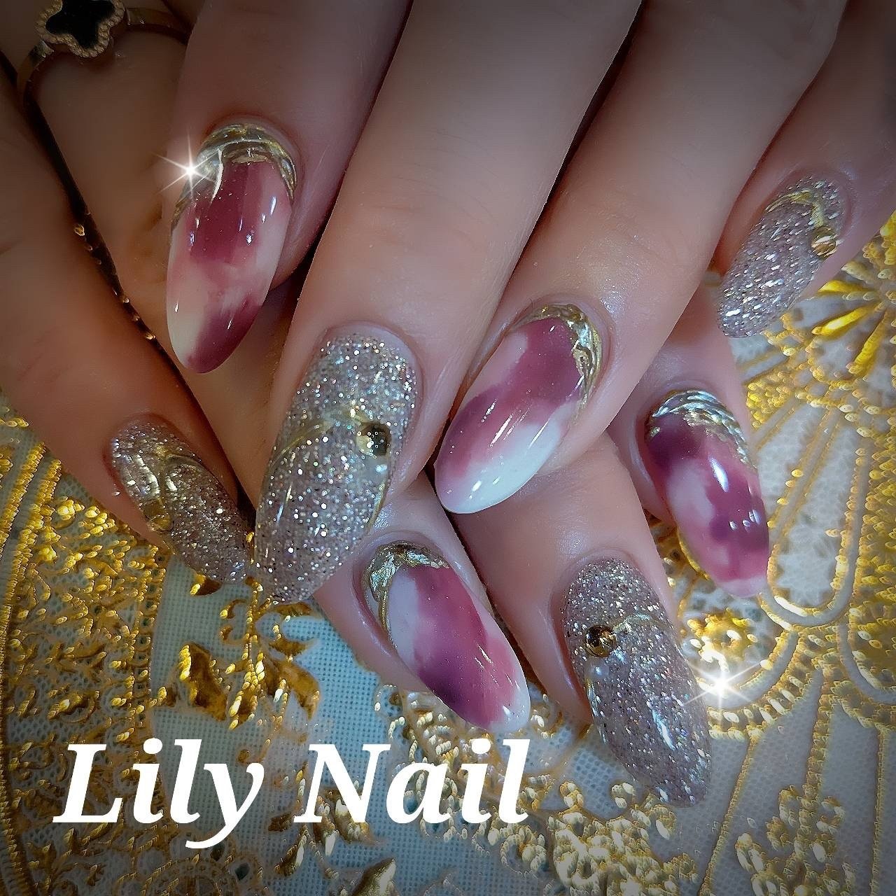 秋 冬 ハンド ロング ピンク aのネイルデザイン No ネイルブック