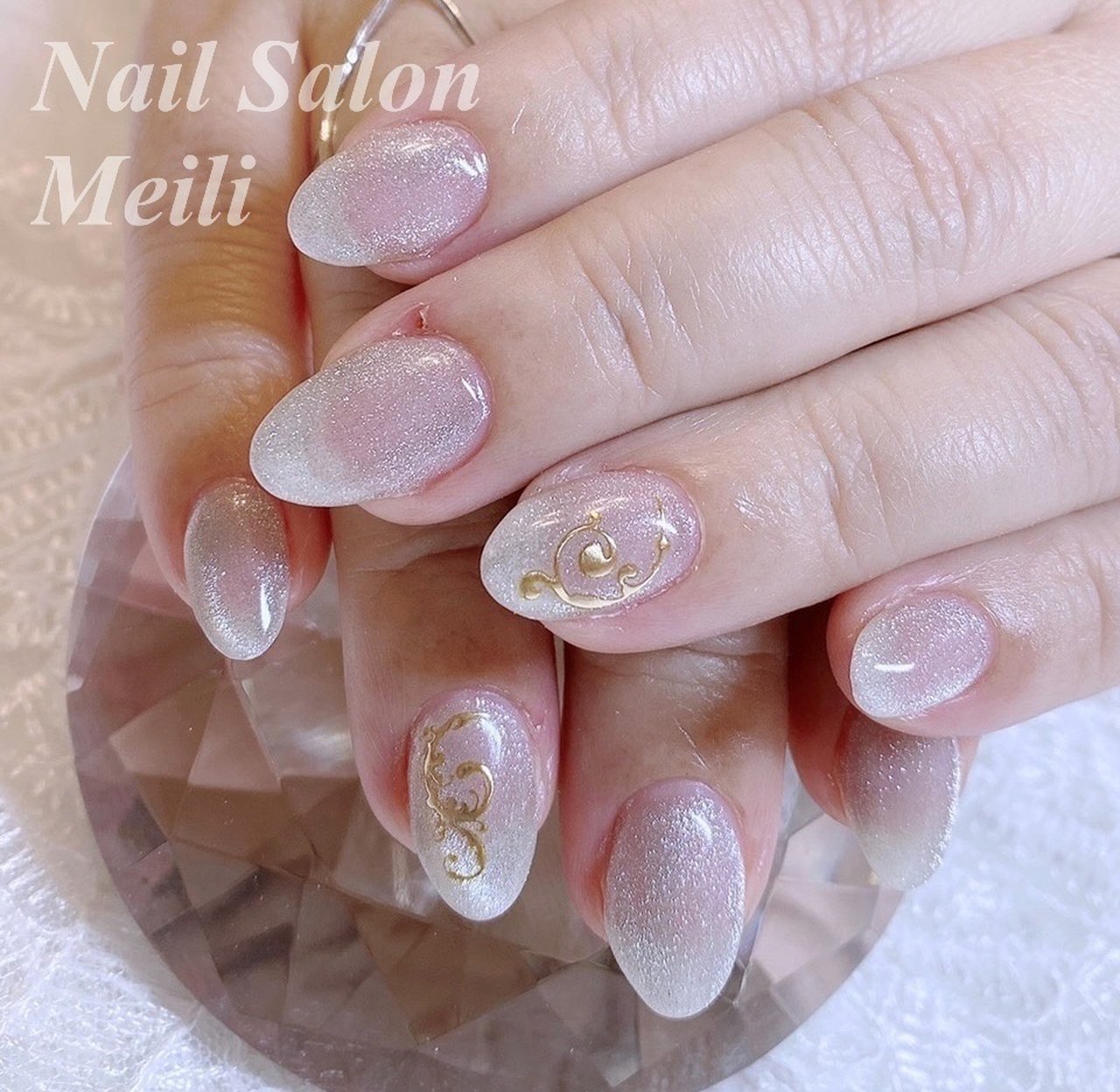 オールシーズン ハンド シンプル ミディアム ホワイト Nail Salon Meili 埼玉日進のネイルデザイン No ネイル ブック