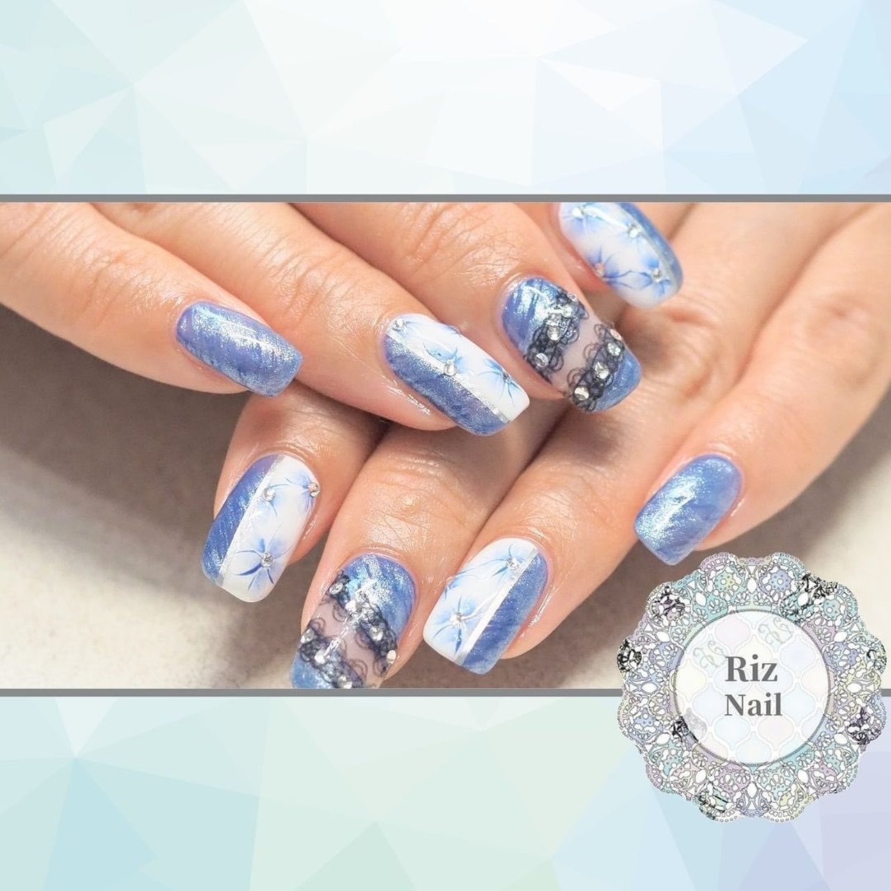 夏 梅雨 ハンド ラメ アニマル柄 Rizのネイルデザイン No ネイルブック