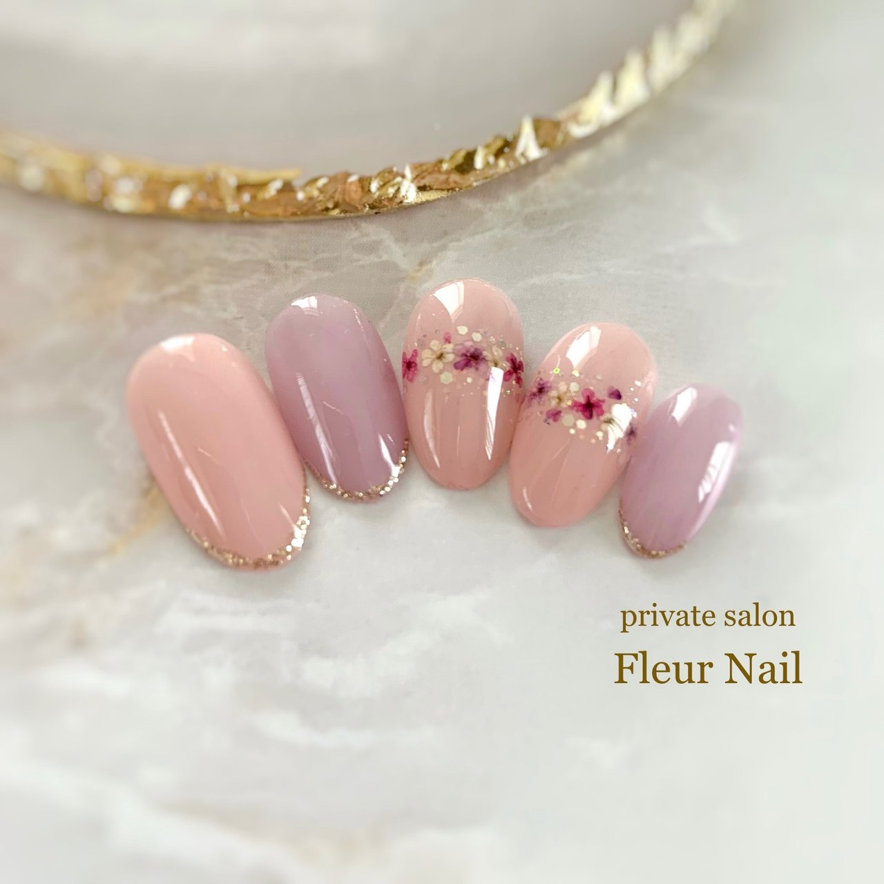 春 夏 オールシーズン オフィス ハンド Fleur Nail フルールネイル のネイルデザイン No ネイルブック