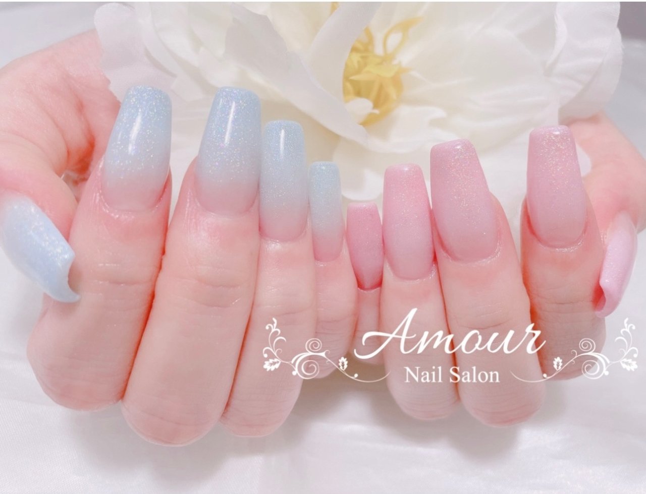 ハンド シンプル グラデーション マグネット ロング Nailsalon Amourのネイルデザイン No ネイルブック