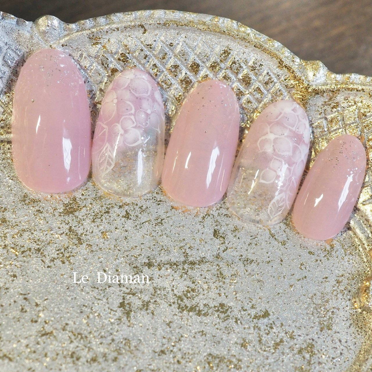 夏 梅雨 ハンド ワンカラー フラワー Le Diamanのネイルデザイン No ネイルブック