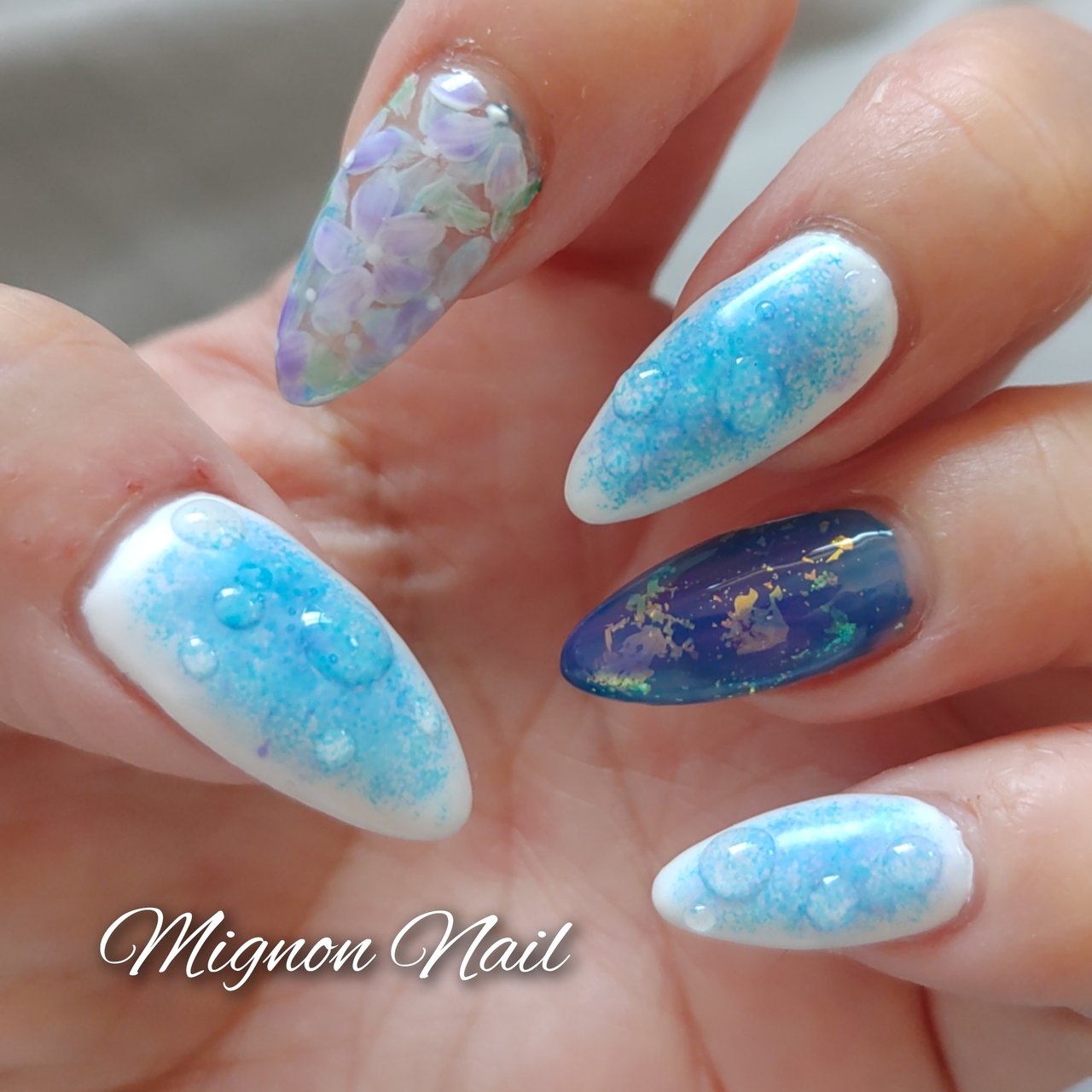 Water drop nail 水滴ネイル light blue 格安中古 コスメ・香水・美容