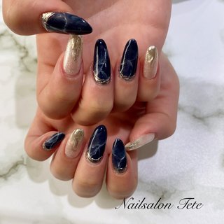 人気順｜ネイビー/#ミラーネイルデザインのネイルデザイン｜ネイルブック 