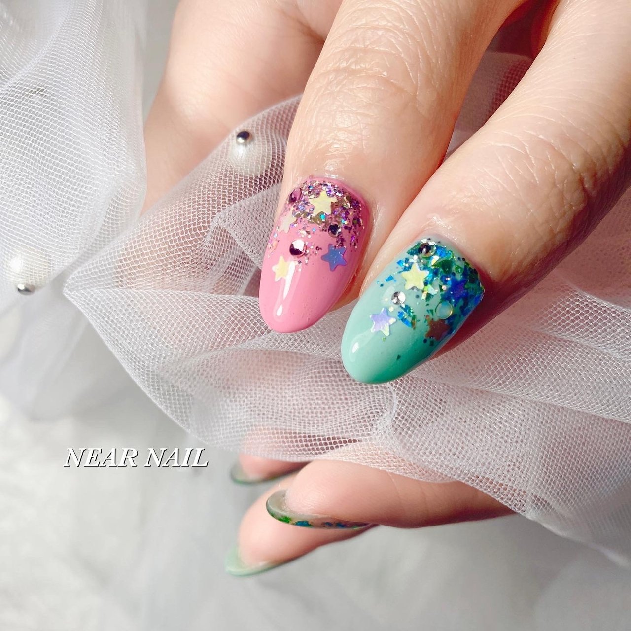 春 夏 ハンド ラメ ワンカラー Near Nailのネイルデザイン No ネイルブック
