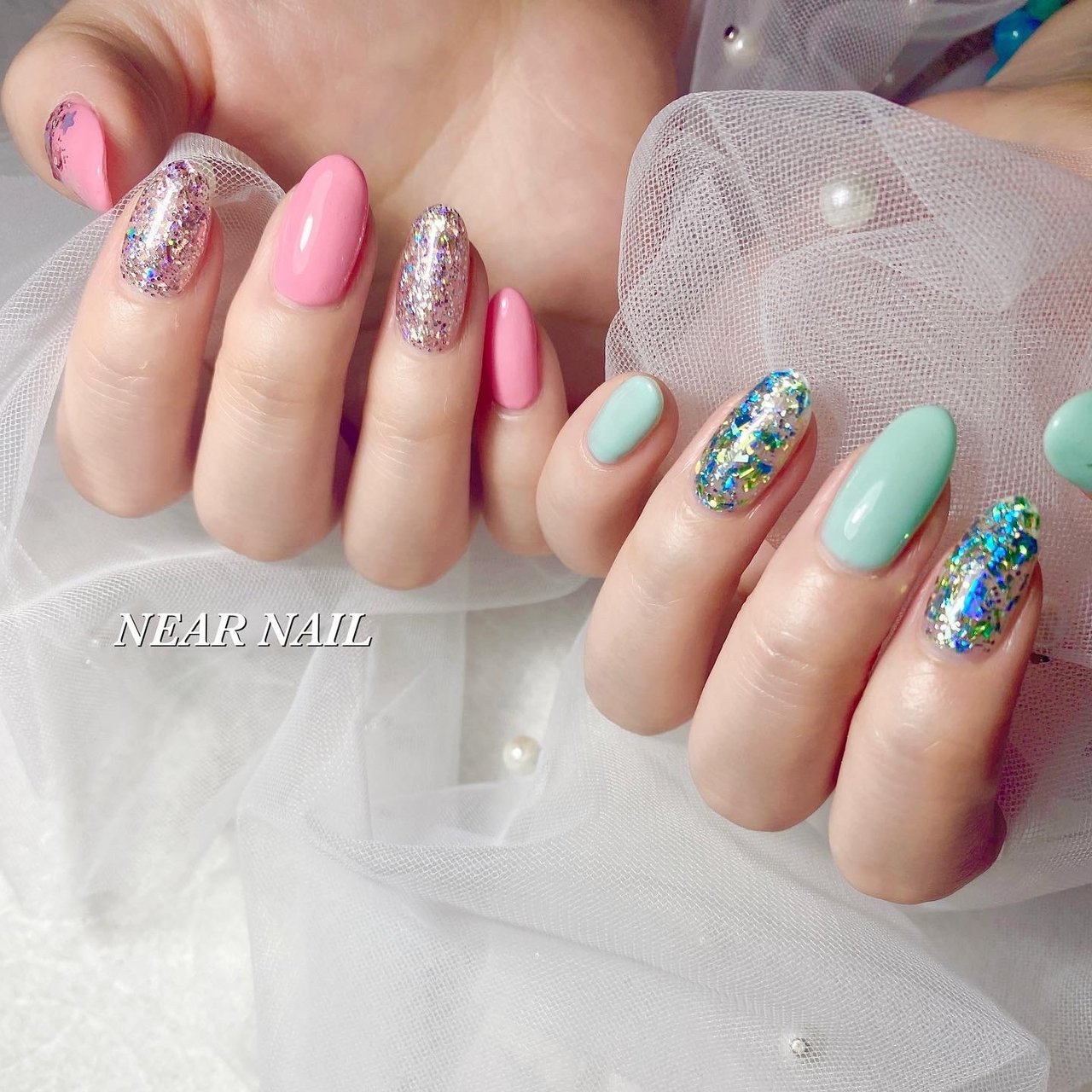 春 夏 ハンド ラメ ワンカラー Near Nailのネイルデザイン No ネイルブック