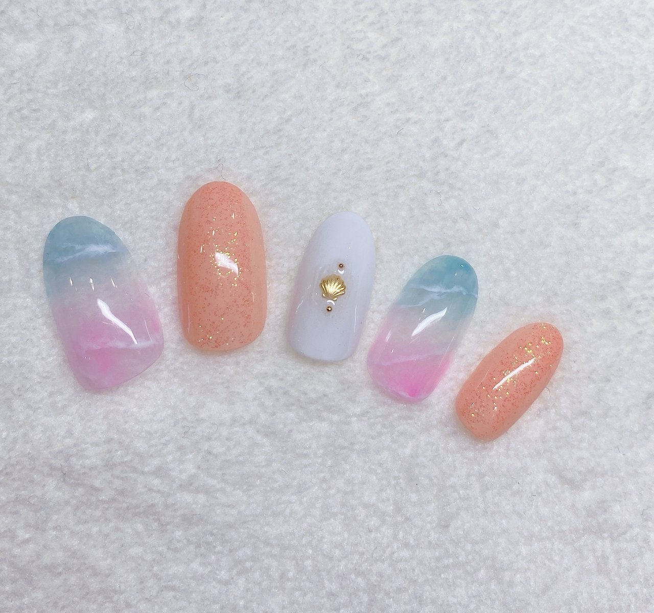 夏 旅行 海 リゾート ハンド Vividnailのネイルデザイン No ネイルブック