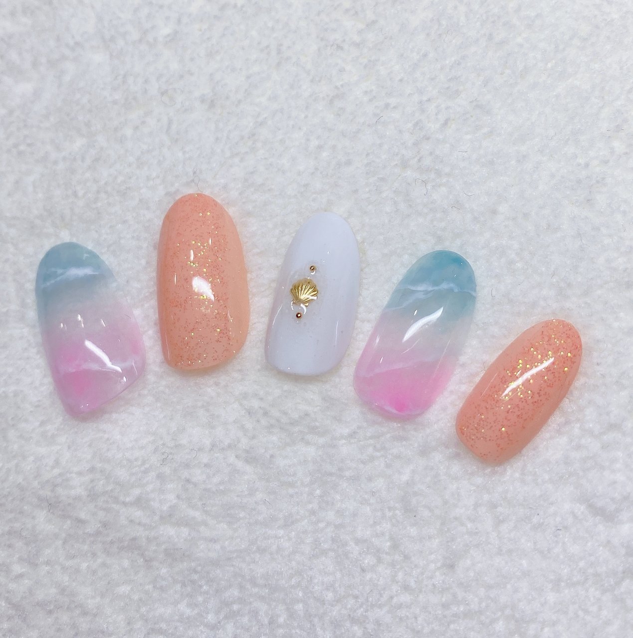 夏 旅行 海 リゾート ハンド Vividnailのネイルデザイン No ネイルブック