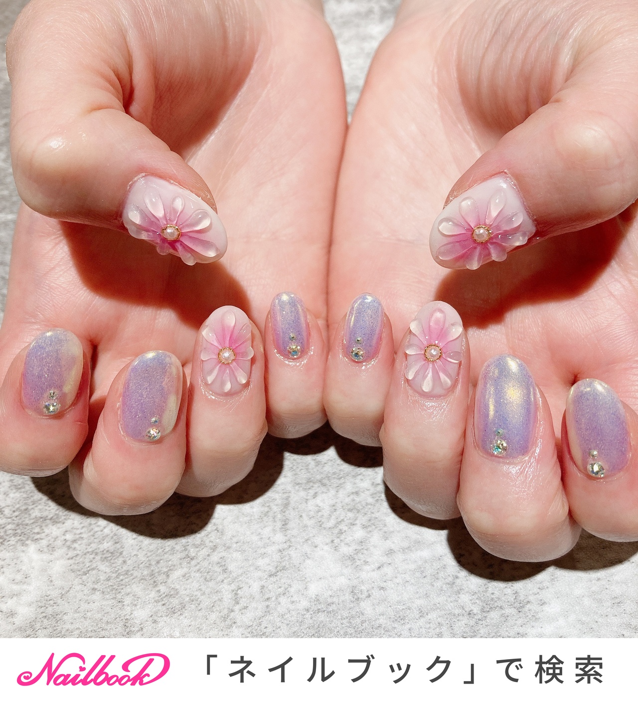 No.35】キラキラ ⟡.· チーク 蝶々 ネイルチップ ワンホン 春