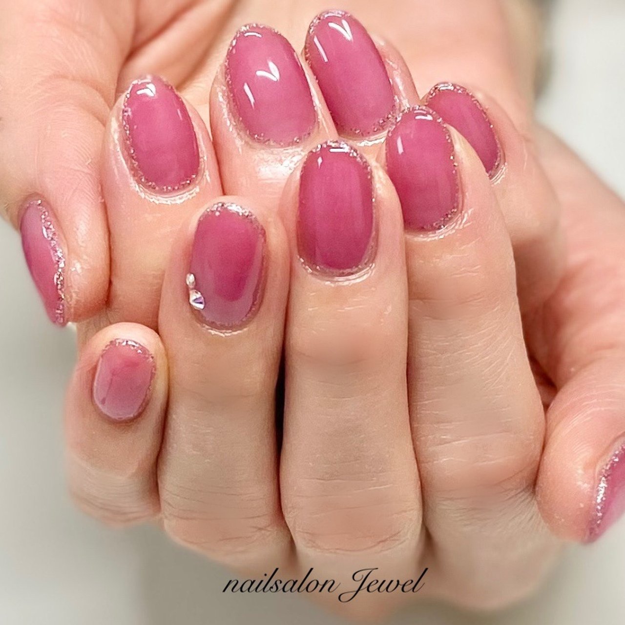 オールシーズン ハンド シンプル ショート オーバル Nailsalon Jewelのネイルデザイン No ネイルブック