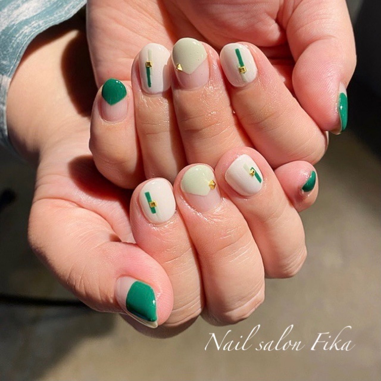 春 夏 オールシーズン ハンド シンプル Mami Private Nail Salon Fika のネイルデザイン No ネイルブック
