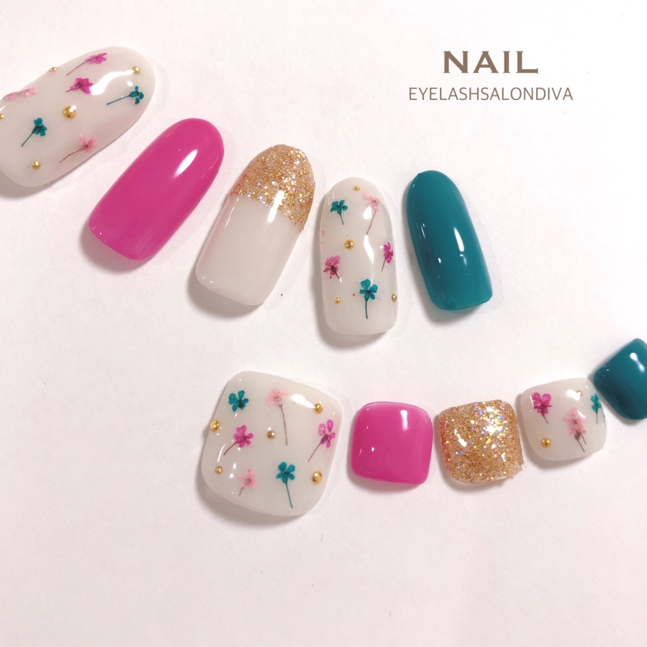 春 夏 リゾート デート ハンド アイラッシュサロンdiva ネイルのネイルデザイン No ネイルブック