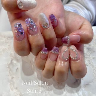 人気順 スクエアオフ ジェムストーンのネイルデザイン ネイルブック