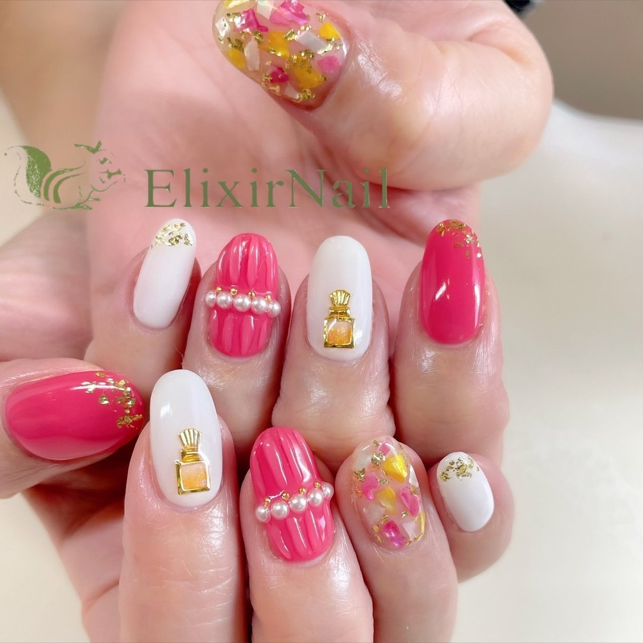 夏 オールシーズン ハンド ラメ ワンカラー エリクサーネイルのネイルデザイン No ネイルブック