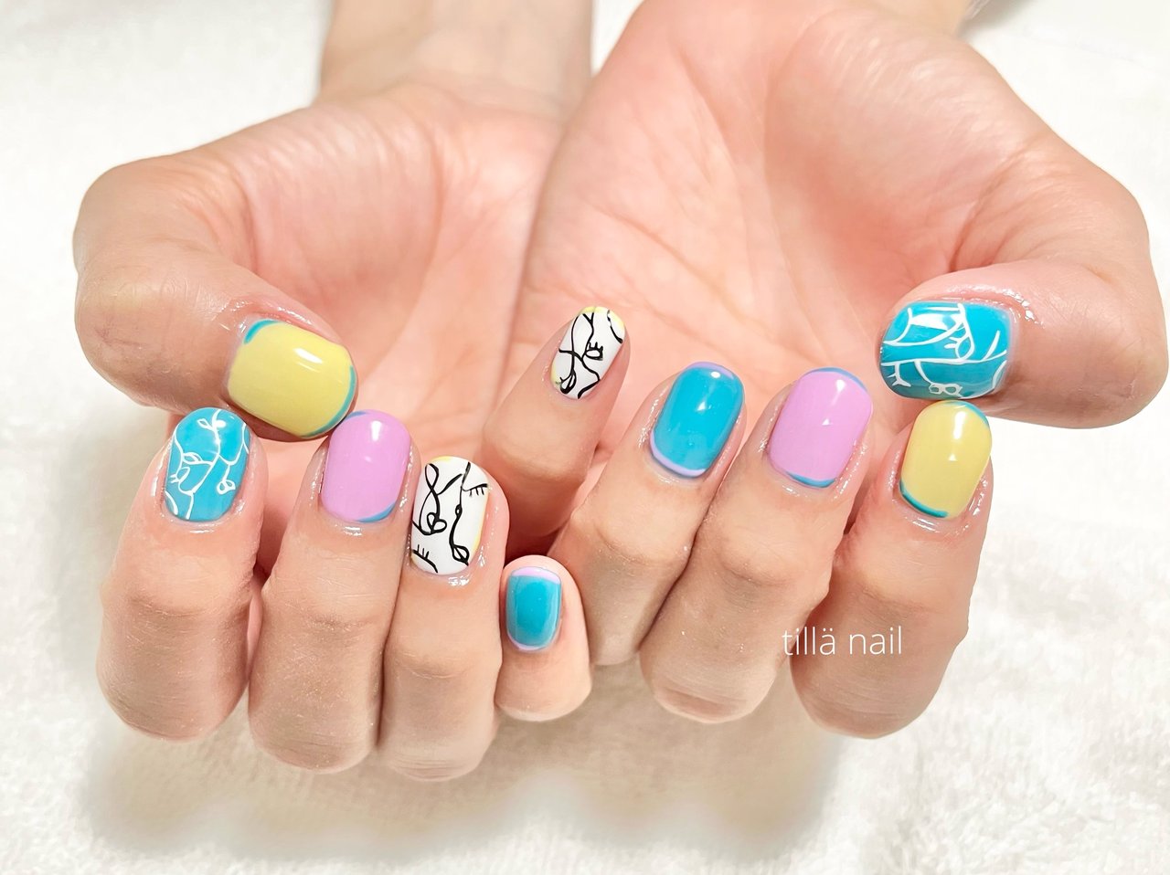 夏 海 女子会 ハンド ワンカラー Tilla Nail ティラネイル のネイルデザイン No ネイルブック