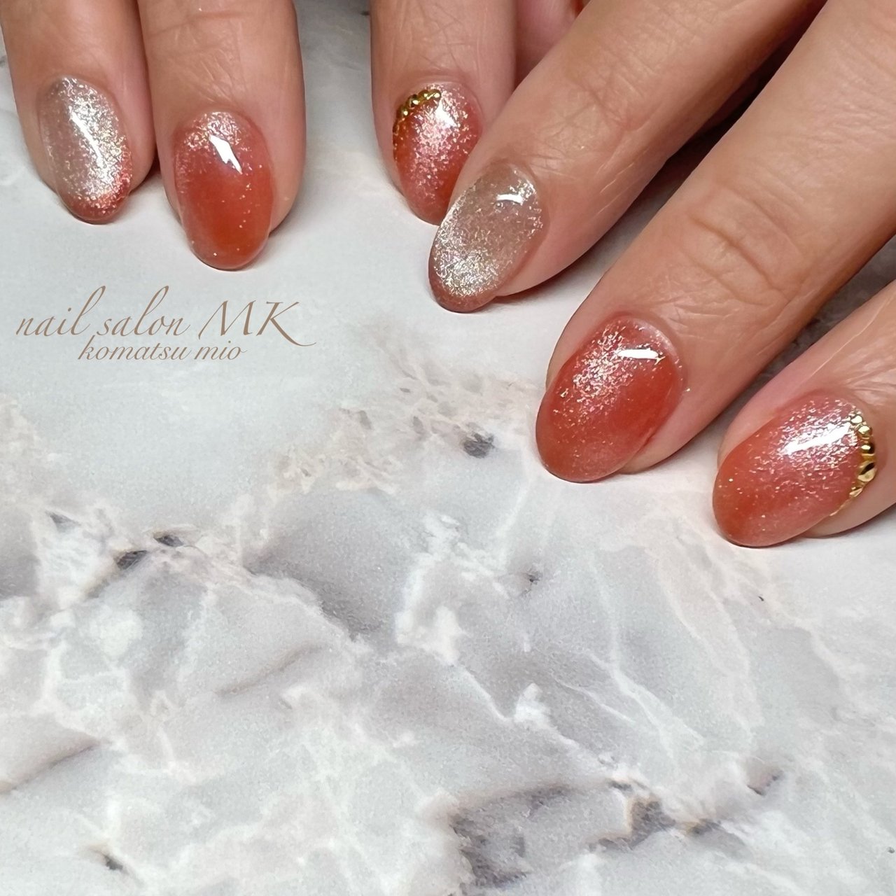 夏/ハンド/マグネット/ショート/ラウンド - nail salon MKのネイル