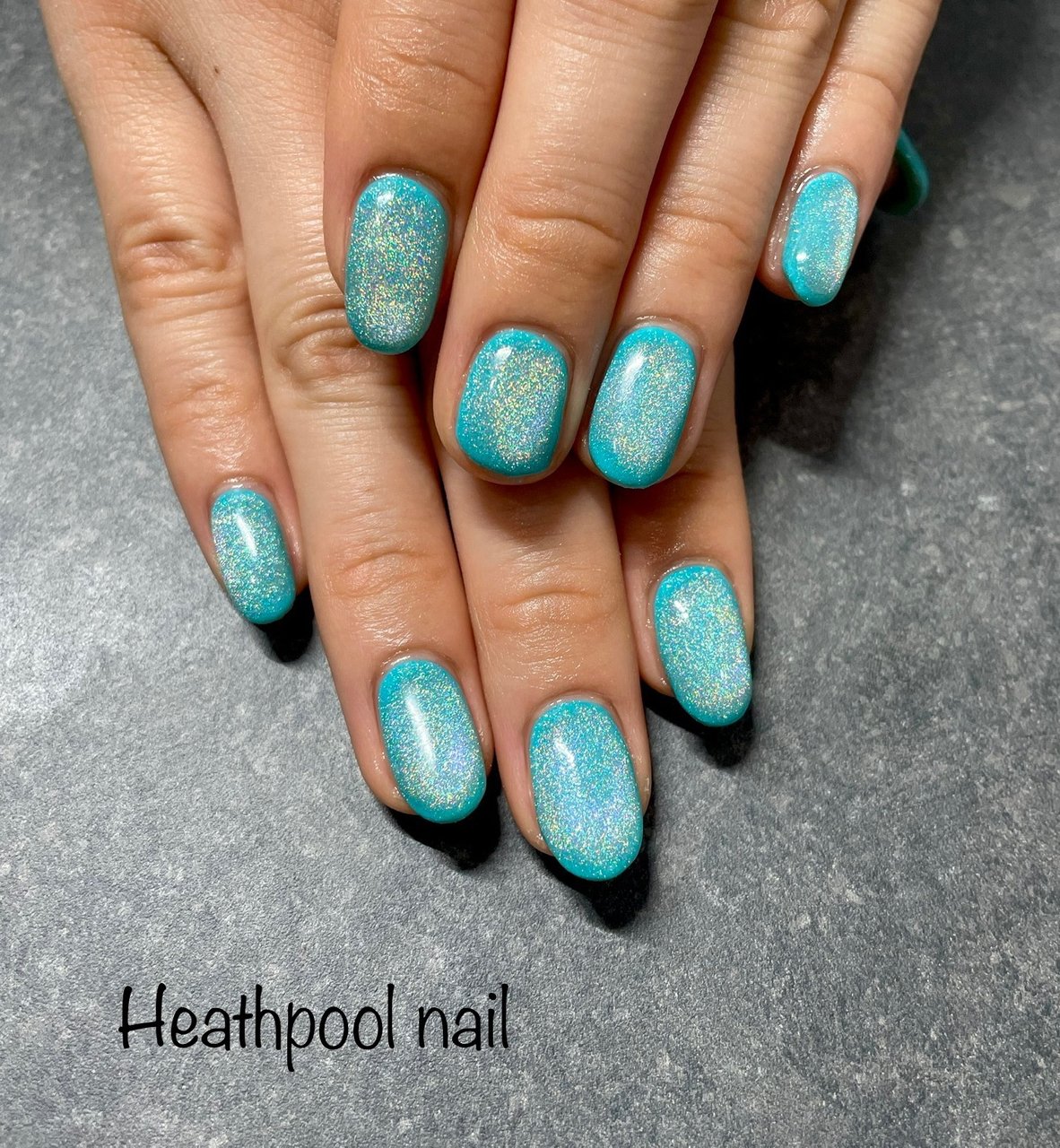 ハンド マグネット ユニコーン ターコイズ ジェルネイル Heathpoolnailのネイルデザイン No ネイルブック