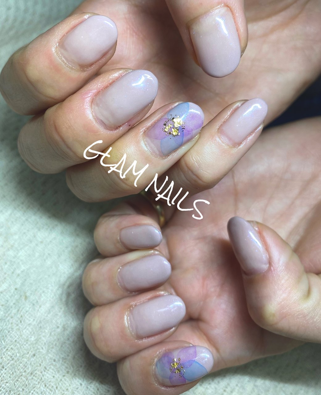 梅雨 ハンド グラデーション フラワー たらしこみ Asami Glam Nのネイルデザイン No ネイルブック