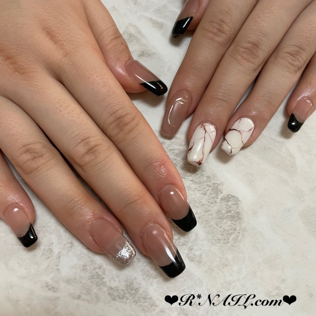秋 冬 オールシーズン ハンド フレンチ R Nail Comのネイルデザイン No ネイルブック