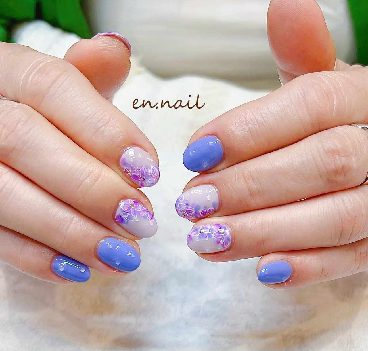 夏 オールシーズン 梅雨 オフィス ハンド En Nailのネイルデザイン No ネイルブック