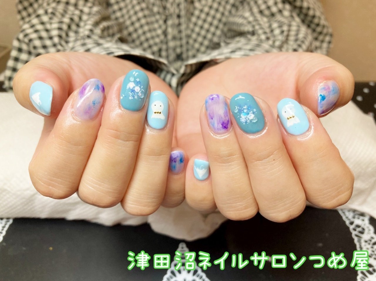 夏 オールシーズン 梅雨 ハンド 水滴 津田沼ネイルサロンつめ屋のネイルデザイン No ネイルブック