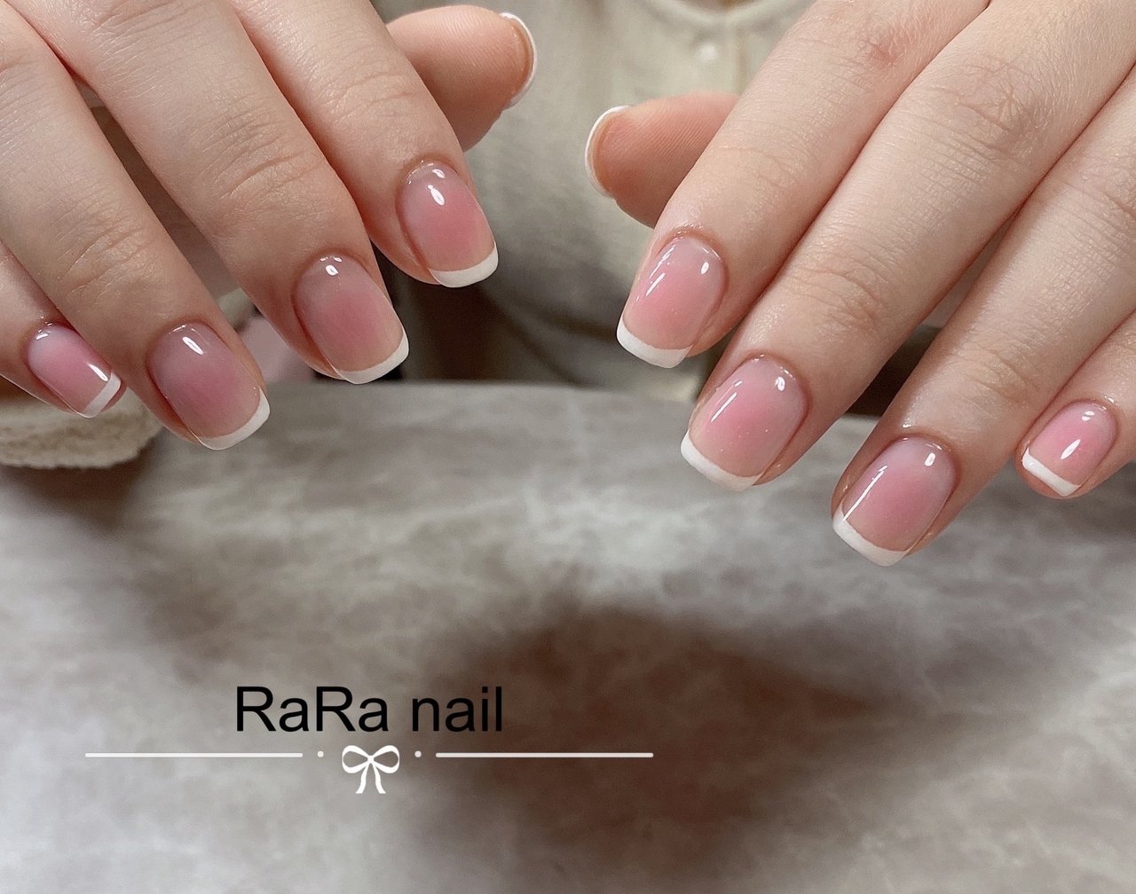 夏 オフィス ハンド シンプル フレンチ Rara Nailのネイルデザイン No ネイルブック