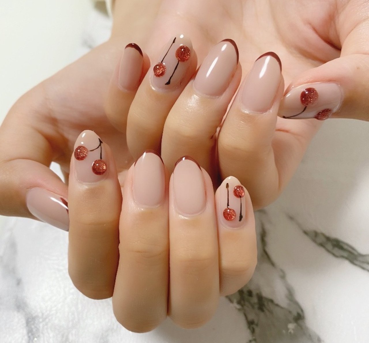 オールシーズン ハンド フレンチ フルーツ マグネット Private Nail Salon Liebeのネイルデザイン No ネイルブック