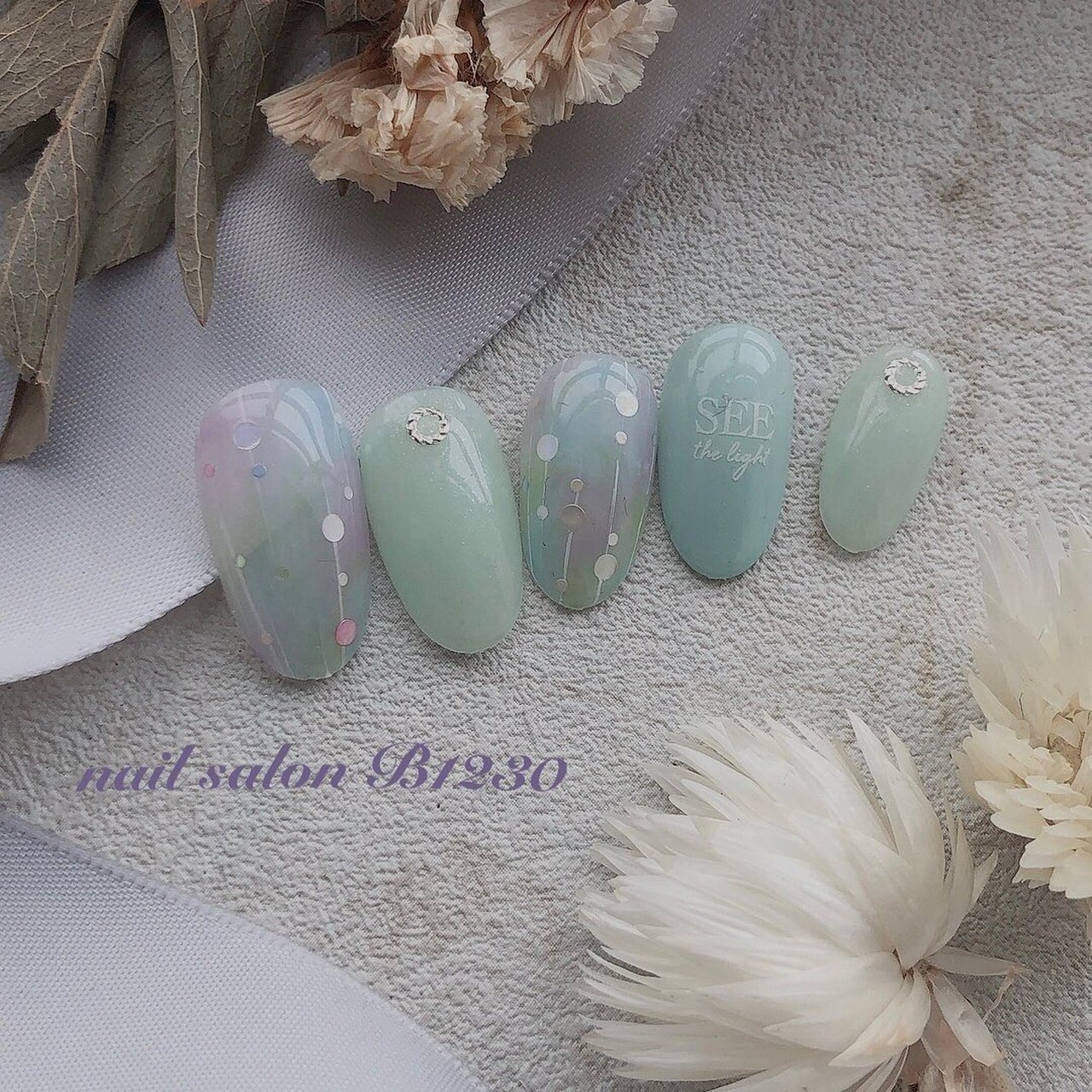 梅雨 ハンド 水滴 タイダイ ドット B1230のネイルデザイン No ネイルブック