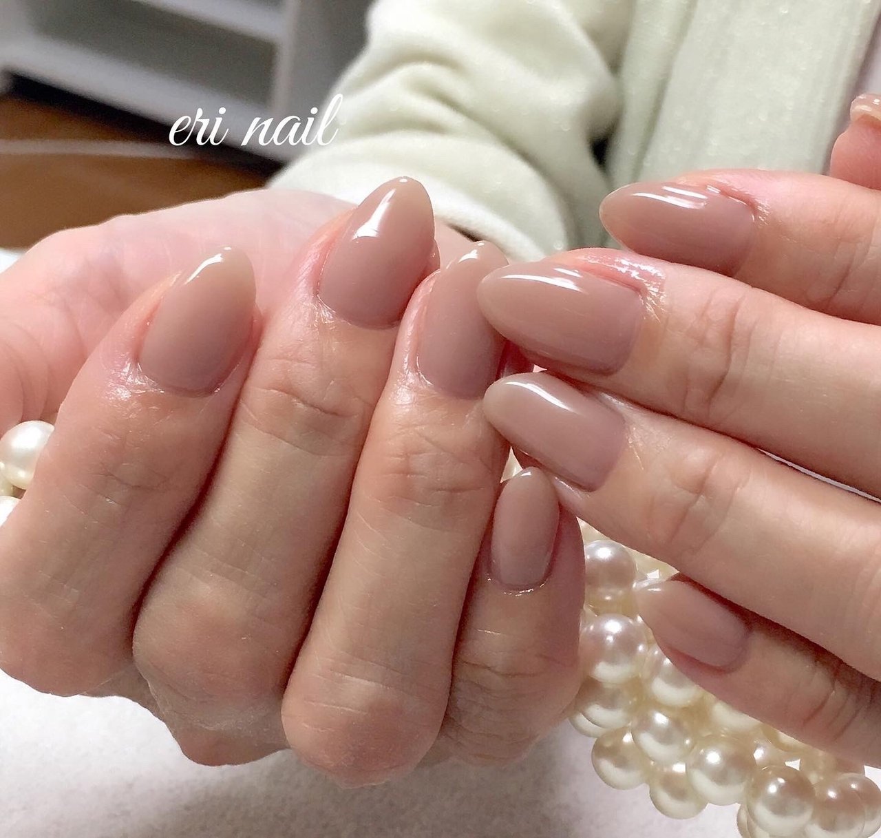 オールシーズン ハンド ワンカラー ベージュ ジェルネイル 名古屋市天白区 自宅ネイルサロン Eri Nailのネイル デザイン No ネイルブック