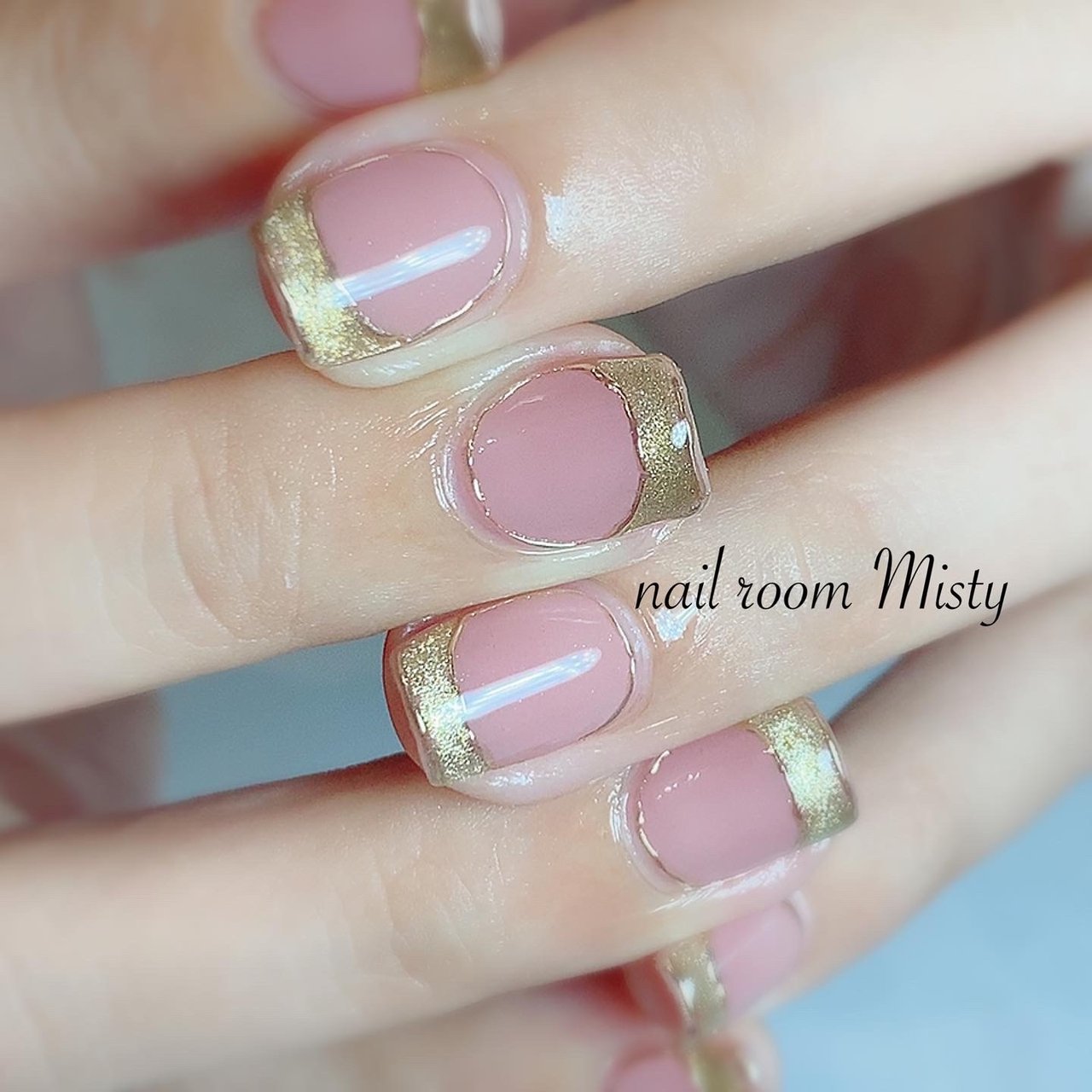 ハンド フレンチ マグネット ショート スクエアオフ Nailroom Mistyのネイルデザイン No ネイルブック