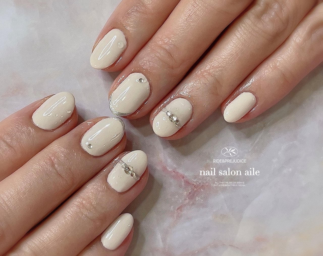 オールシーズン ハンド シンプル フレンチ ワンカラー Nail Salon Aileのネイルデザイン No ネイルブック