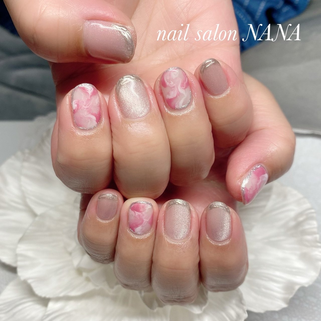 春 夏 ハンド シンプル タイダイ Nail Salon Nanaのネイルデザイン No ネイルブック