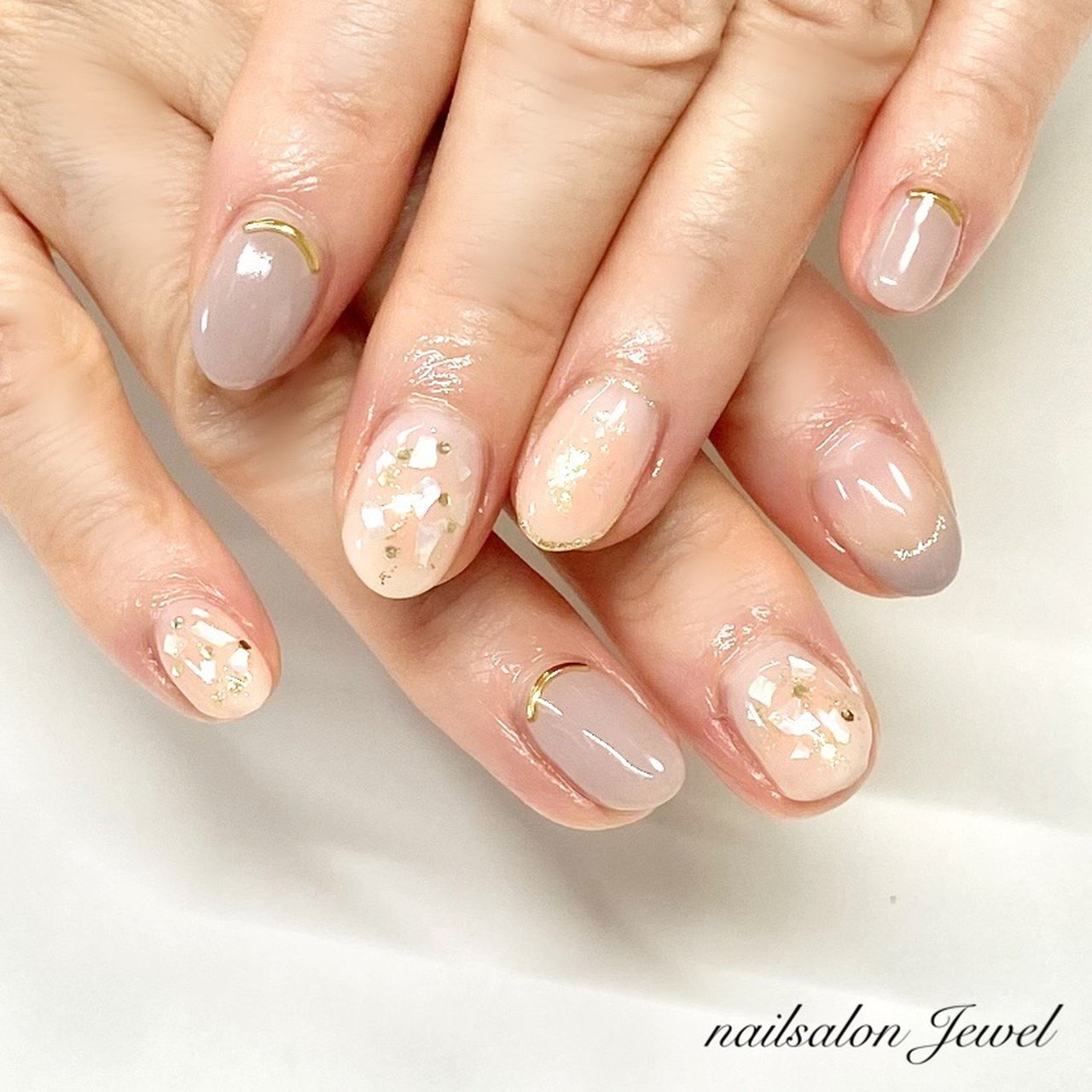オールシーズン/ハンド/シェル/ショート/ラウンド - nailsalon Jewelの