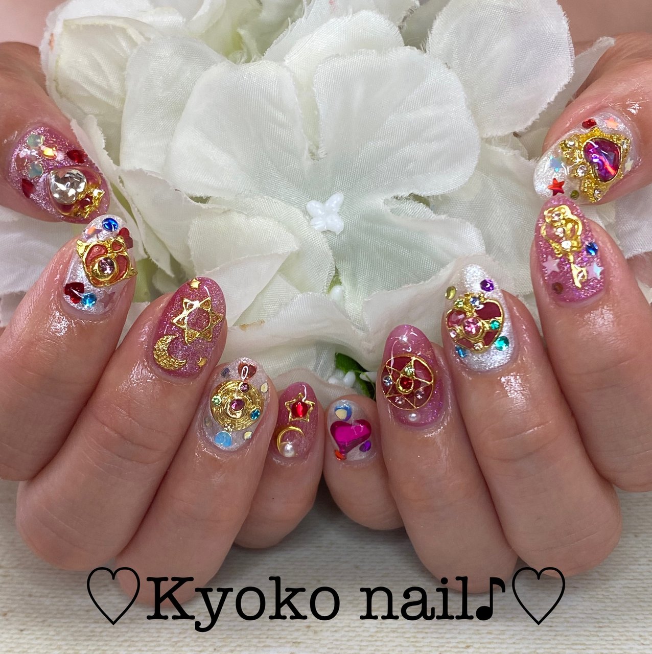 nail._.chip様 オールシーズン/ハンド/ラメ/ハート/星 - Kyoko nailのネイル