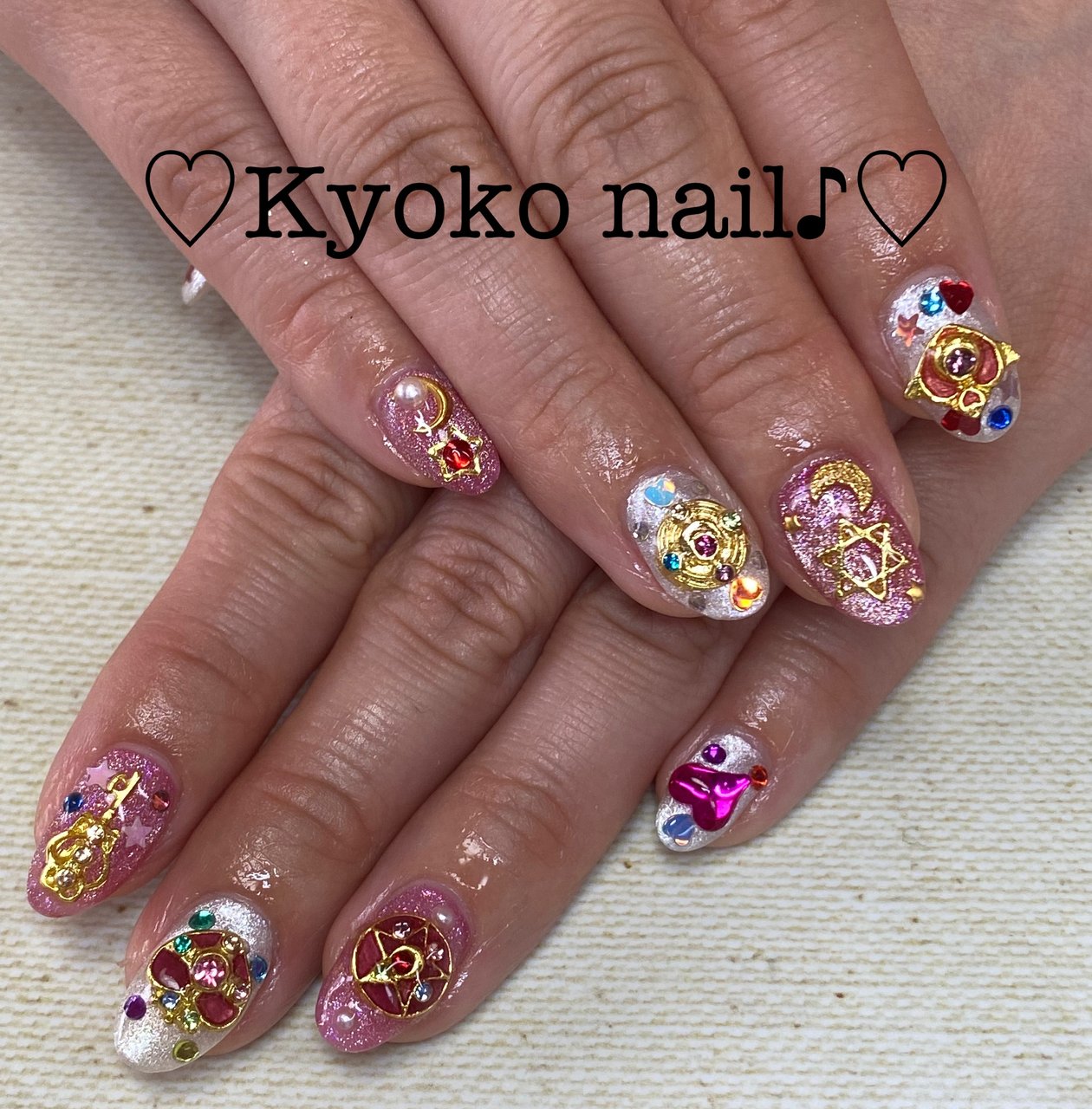 オールシーズン/ハンド/ラメ/ハート/星 - Kyoko nailのネイル