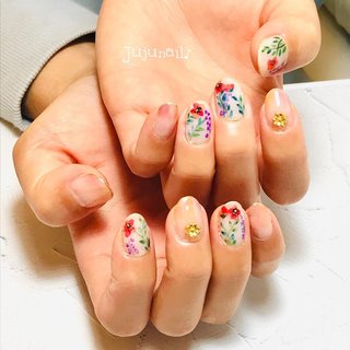 アクリル絵の具ネイルのネイルデザイン ネイルブック