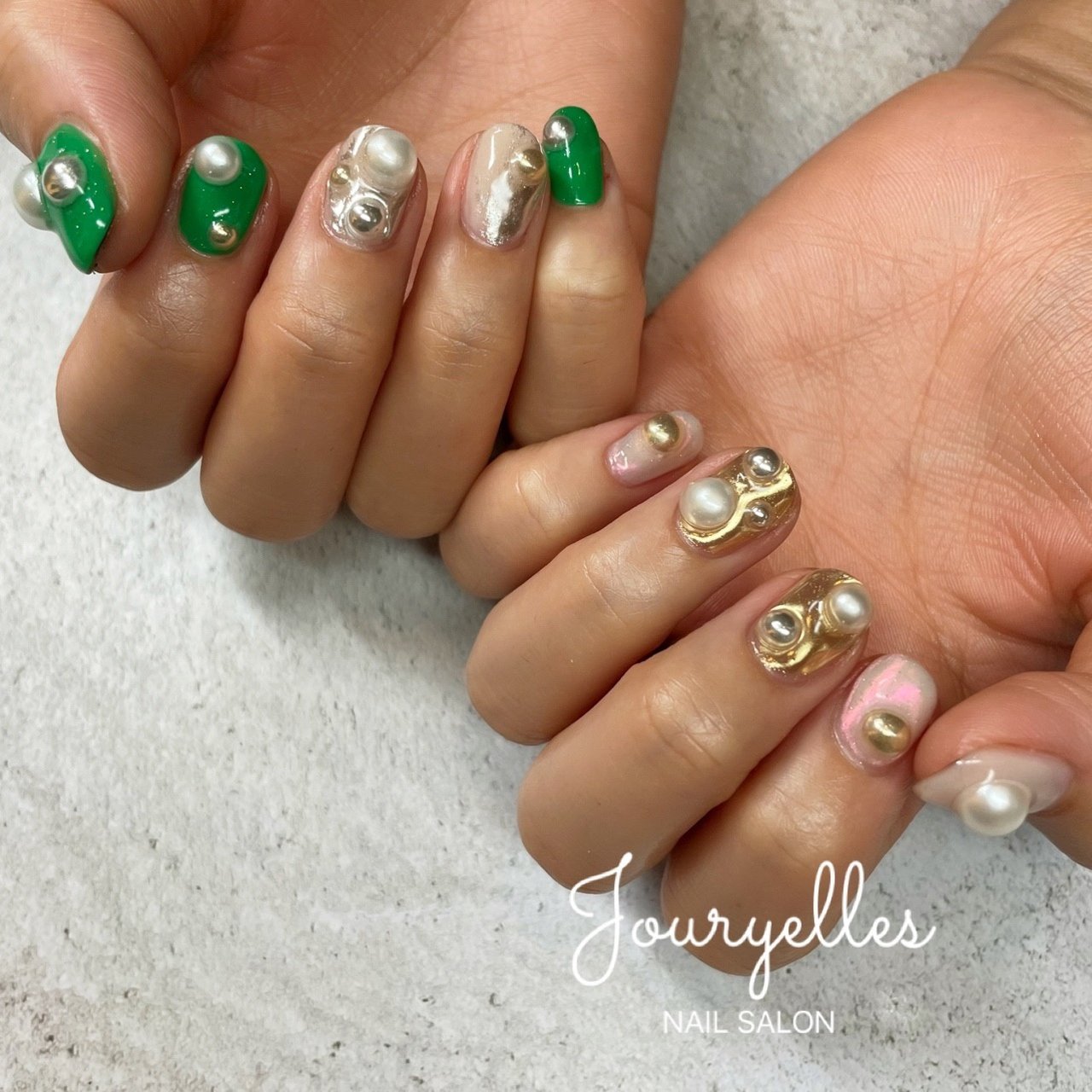 春 夏 ハンド パール ショート Jouryellesのネイルデザイン No ネイルブック