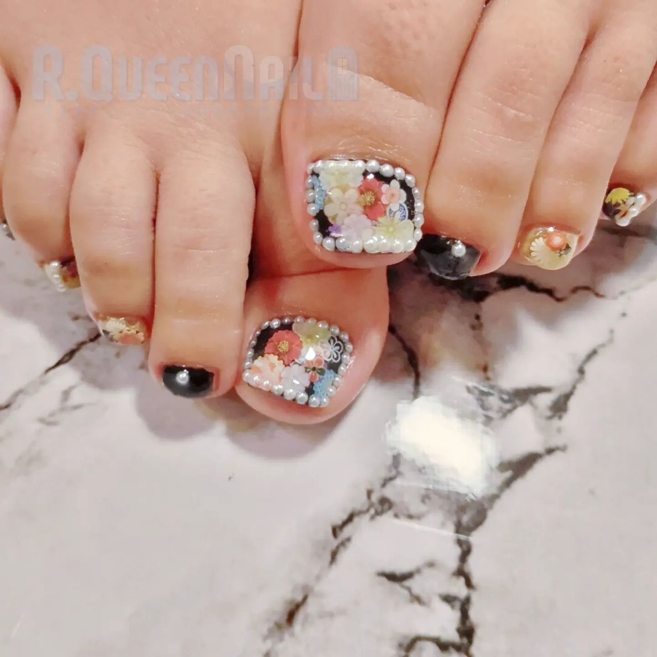 お正月 成人式 リゾート 浴衣 フット 今村しほり 千葉 R Queennailのネイルデザイン No 721 ネイルブック