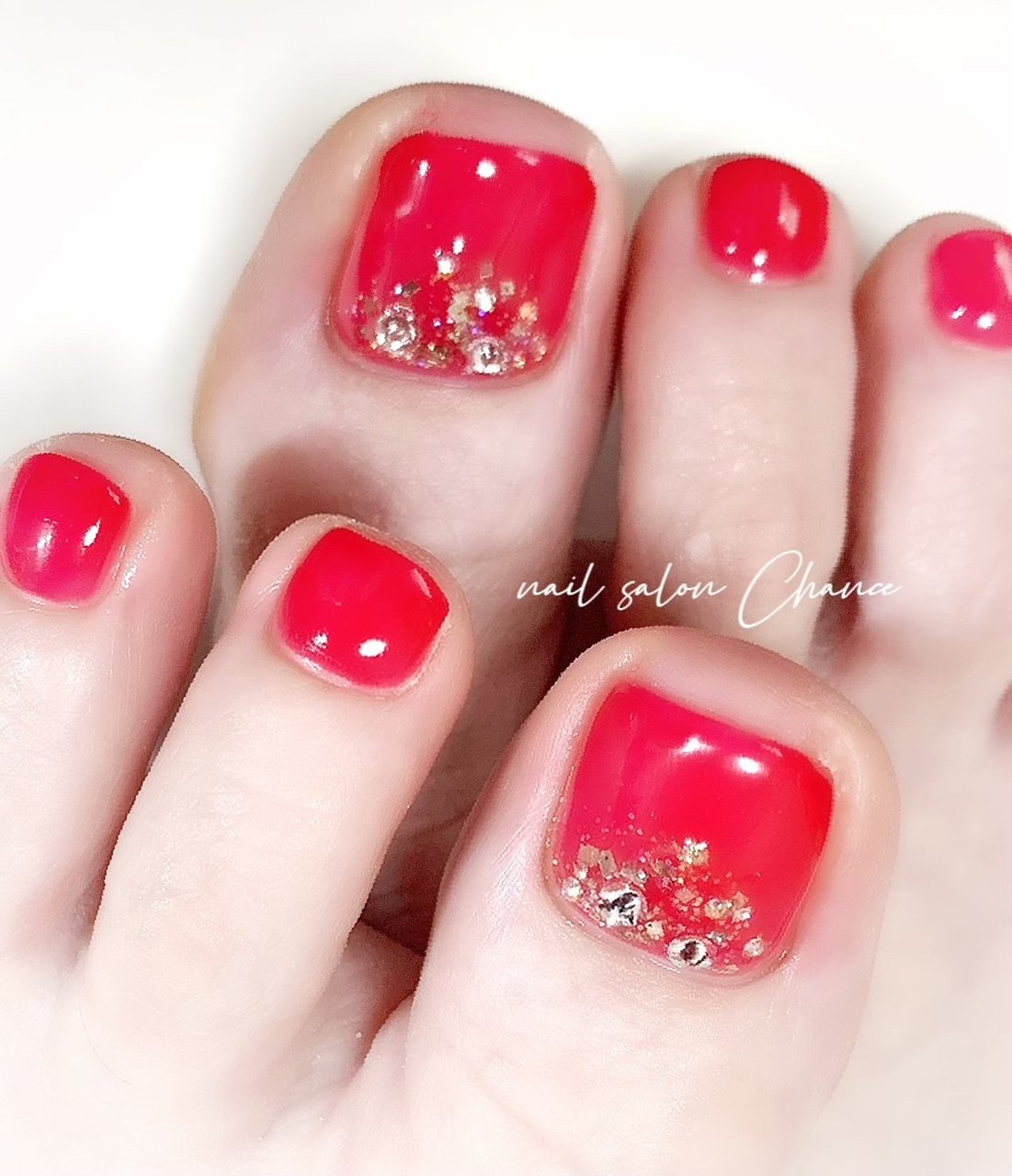 夏 オールシーズン オフィス ブライダル フット Nailsalon Chanceのネイルデザイン No ネイルブック