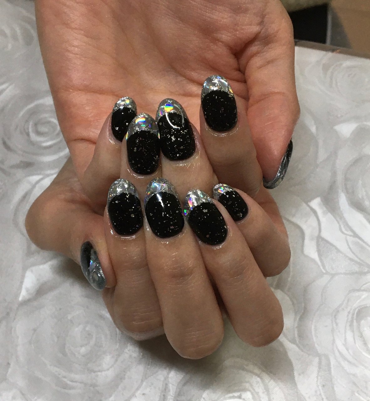 ブラック シルバー ジェルネイル Nba3397fのネイルデザイン No ネイルブック