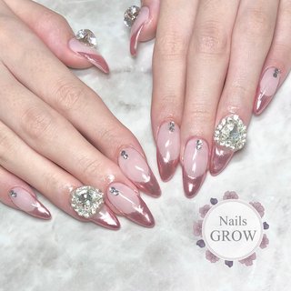 クリスマス ハート ジェルネイルのネイルデザイン ネイルブック